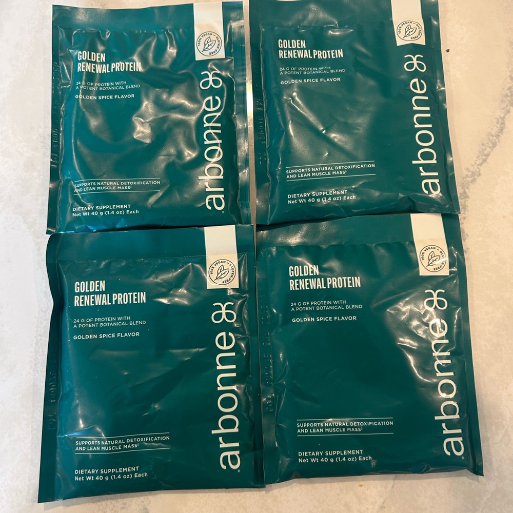 Arbonne Golden Renewal Protein- 4 Packs